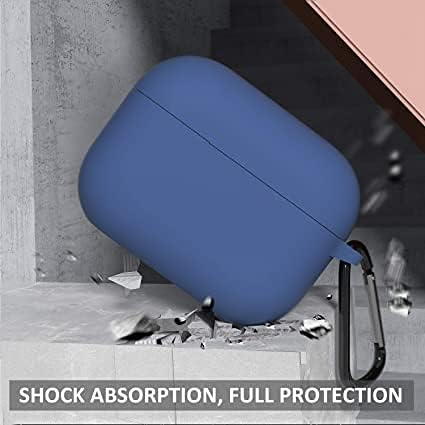 Airpods Pro Silicone Case with 2 Pairs Ear Tips Covers? Soft Premium Skin Case Cover Shock-Proof Protective Case with Keychain for Airpods Pro, Fr...
