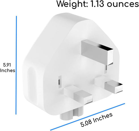 Replacement UK AC Adapter Wall Plug Duckhead Universal Power Charger Travel Adapters 220V for MacBook iPhone iPad iPod (1)...