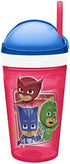 Zak Designs PJ Masks ZakSnak All-In-One Drink Tumbler + Snack Container For Toddlers – Spill-proof 4oz Snack Container Screws Securely Onto 10oz T...