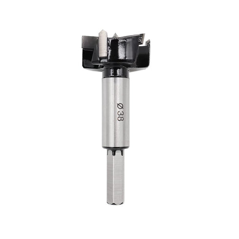 Forstner Drill Bits 38mm (1-1/2 inch) Tungsten Carbide Upgraded Version 3-Cutter Higher Hardness Wood Hole Saw Auger Opener Woodworking Drilling T...