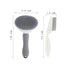 Cat Brush with Release Button, universal for cats and dogs, one click release, brush and flea comb combination set?Pet Hair Comb Tear Stay Removal...