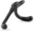 Renovators Supply Bathroom Hooks 2 in. Black Cast Iron Wall Mount Double Hooks for Hanging Robe, Towel, Hat, with Mounting Hardware Pack of 3...
