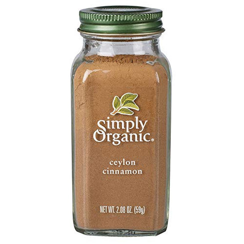 Simply Organic Ceylon Ground Cinnamon, 2.08 Ounce 3 Pack, Non-GMO Organic Cinnamon Powder, Vegan...