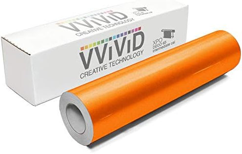 VViViD DECO65 Reflective Orange Permanent Adhesive Craft 12 Inches x 5 Feet Vinyl Roll for Cricut, Silhouette & Cameo Including Free 12 Inches x 1...