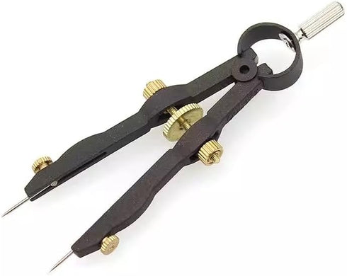 1.75 Inch Leather Compass Adjustable Lockable?Leather Crafts Tools?Professional Compass for Geometry?Compass Drawing Tool (Black 1.75 Inch)...