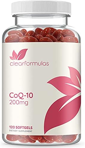 ClearFormulas Pure CoQ10 200mg Per Serving 120 Softgels Quick Absorption Non-GMO...