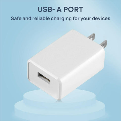 Wall Charger Cube 5V2A USB Power Supply Charging Block Universal Wall Plug Brick Portable Travel Fast Charger Power Adapter for iPhone, Samsung Ga...