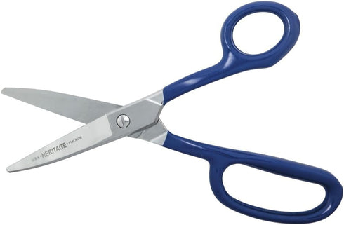Klein Tools G718LRCB Scissors, Made in USA, Heavy Duty Carpet Shear with Large Ring, Curved Handles and Blunt Tips for Trimming Carpet Pile, 9-Inc...