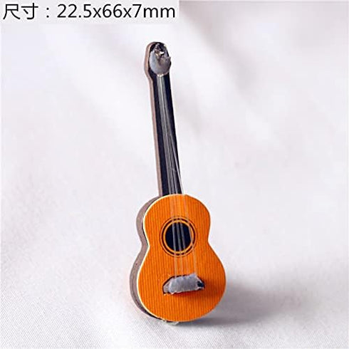 NWFashion 2PCS Musical Instruments Guitar/Beth Dollhouse Miniature Accessories Toy Set...