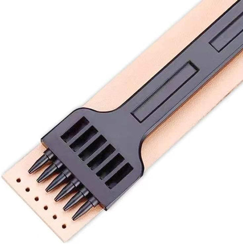 4mm 2/4/6 Claw Tooth Leather Stitching Chisels Round Hole Punching Tool Set for DIY Leather Craft...