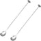 2 Pieces Cocktail Spoon Mixing Spoon Stirring Spoon Iced Tea Spoon Coffee Spoon Long Handle Bar Spoon Stainless Steel Spiral Cocktail Stirrer Coff...