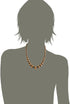 Natural Wood Beads Necklace for Men Women Wooden Chain Unisex Chunky Bead Necklaces...
