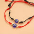 COLORFUL BLING Upgraded 7 Knots Evil Eye Bracelet with Message Card Adjustable Lucky Red String Bracelet Set Kabbalah Protection Friendship Wish B...