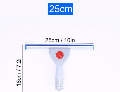 Blue 25cm 10in Window & Glass Cleaning Squeegee - Cleaning Supplies Shower Glass Door and Tile Cleaning Non-Slip Handle (10IN/25CM, Blue)...