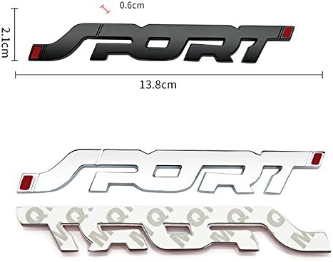 2Pcs 3D Sport Metal Point Emblem Side Fender Trunk Emblem Vehicle Car Motorcycle Badge Decals (Matte Black)...