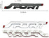 2Pcs 3D Sport Metal Point Emblem Side Fender Trunk Emblem Vehicle Car Motorcycle Badge Decals (Matte Black)...