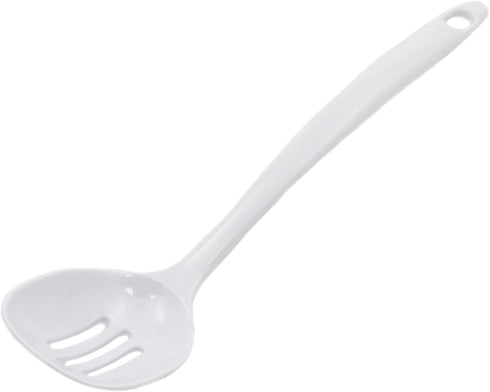 Chef Craft Basic Melamine Slotted Spoon, 11.25 inch, White...