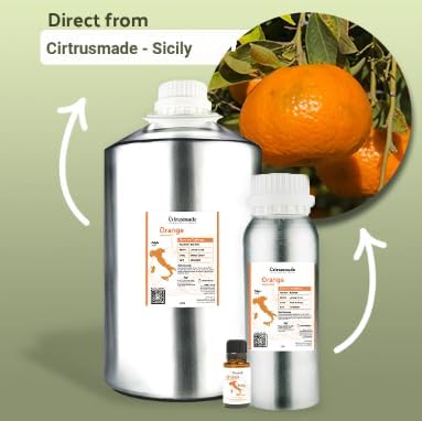 Orange Essential Oil - Direct from Citrusmade in Sicily- Pure Essential Oils for Diffusers and Aromatherapy - 100% Pure Therapeutic Grade (15ml)...