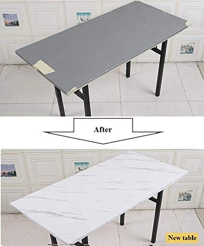 Marble Contact Paper 24'' X 79'' Granite Self-Adhesive Roll Thick Waterproof PVC Practical for Countertop Cabinet Furniture...
