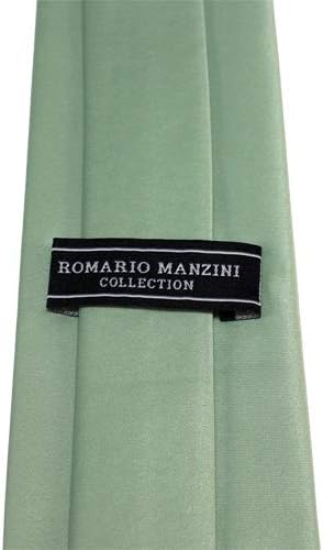 Solid Light Sage Green Color Standard Men's Necktie...