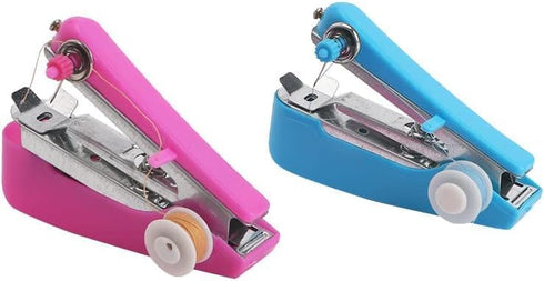 Handheld Sewing Machine,Portable Heavy Duty Mini Manual Sewing Machine, for Fabrics, Clothes, DIY Needlework Handy Stitch Quick Repair Tool (Rando...