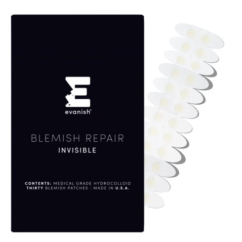 Blemish Repair Invisible - Hydrocolloid Acne Pimple Patch Spot Treatment - Touch Free, USA Made (30 Count)...