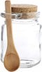 1Pcs 250ml/8.5oz Empty Clear Glass Jam Jar with Cork and Spoon Multipurpose Honey Candy Coffee Bath Salts Storage Canister Can Pot Tin Bottle Cont...