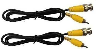 Security-01 2-Packs 1 meter (3.3 Foot) BNC to RCA Video Cable Connector for CCTV Camera from DVR to TV...
