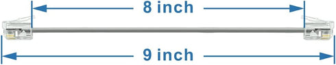 NECABLES 2Pack 8 Inch Short Telephone Cord Phone Cable Wall Phone Cord for Landline RJ11 6P4C Male to Male...