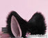 Hot Sweet Lovely Anime Halloween Cosplay Fancy Neko Cat Ears Hair Clip Black with Pink Inside...