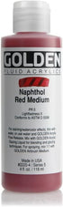 4 Oz Fluid Acrylic Color Paint Color: Naphthol Red Medium...