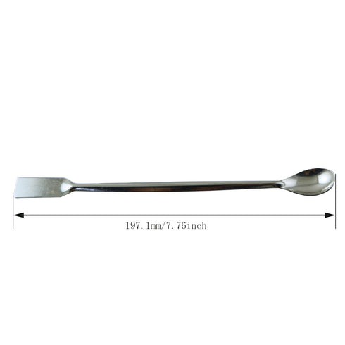 8pcs Stainless Steel Laboratory Micro Spoon Reagent Scoop Laboratory Mixing Spatula Set for Deep Bottles and Jars Silver...
