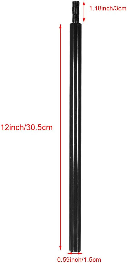 Pursuestar 12 Inch Long Black Aluminum Shift Knob Extender Extension for 5 6 Speed Manual Gear Shifter Lever M12 12X1.25...