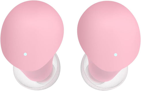 Wireless Earbuds Bluetooth V5.3 Stylish Pink Wireless Earbuds with Transparent Casing and Charging Case - Hi-Fi Stereo Headphones for Young Women...