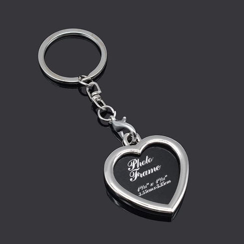 Photo Frame Keychain for Women Men Heart Picture Frame Keychains for Best Friend Birthday Christmas Gifts for Girlfriend Boyfriend picture key cha...
