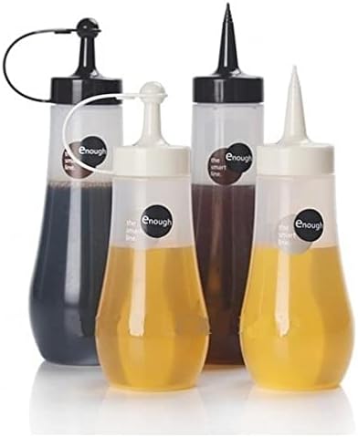 JapanBargain 3272, Japanese Squeeze Bottle Squirt Condiment Bottle Oil Bottle Soy Sauce Dispenser for Kitchen Made in Japan, 12oz, Chocolate...