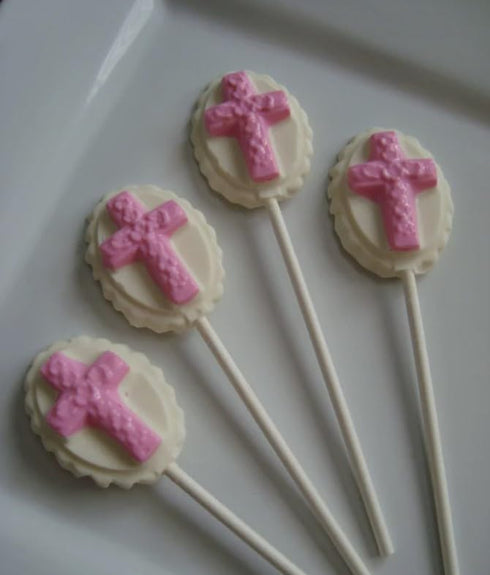 Candy Molds N More Cross on Oval Lollipop Chocolate Candy Mold Religious 405 (405)...
