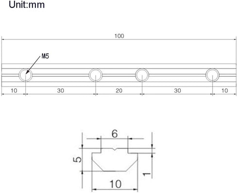 10PCS Black Straight Line Inside Connector Joint Bracket Length 3.9 Inch with M5 Screws for 6mm T Slot Aluminum Extrusion Profile 2020 Series...