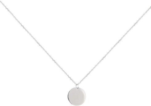 Round Gold Coin Pendant Necklace for Women Girls 925 Sterling Silver 18K Gold Plated Simple Small Full Moon Minimalist Geometric Disk Circle Chain...
