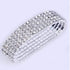 Harlorki Women Lady's 5 Rows Shiny Rhinestone Elastic Stretch Bracelet Sparkling Bridal Bangle Wrist Band Fashion Jewelry...