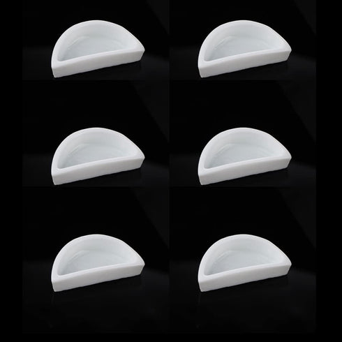 6 Pcs Spider Micro Water Bowl Hermit Crab Mini Ceramic Dish for Spider Hermit Crab Tarantula Millipede (Semicircle Shape)...