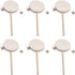 EXCEART Baby Toy 6pcs Wooden Musical Rattle Toy Unfinished Wooden Rattle-Drum Round Corner Handcraft Baby Shaking Drum Early Educational Toy for K...