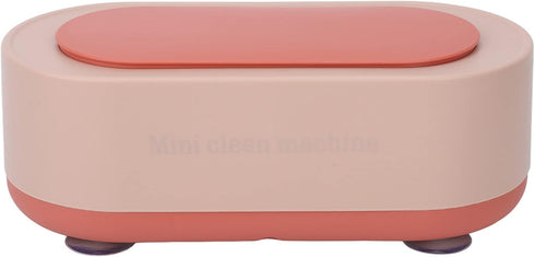 Portable Ultrasonic Jewelry Cleaner Ultrasonic Jewelry Machine Onekey Automatic Control for Glasses (Pink)...