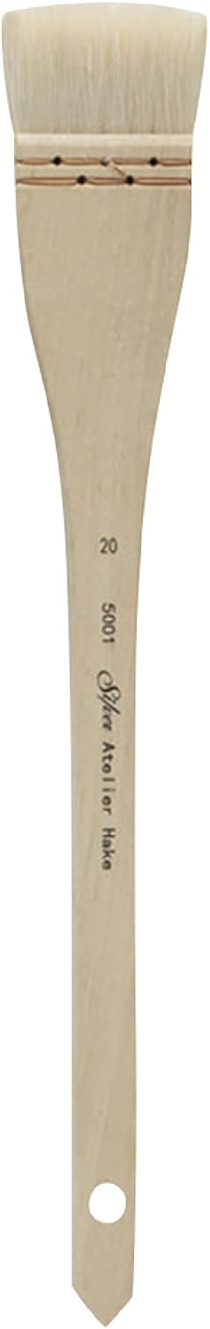 Silver Brush Limited 5001-20 Silver Atelier Hake Flat Brush, Size 20, Long Handle...