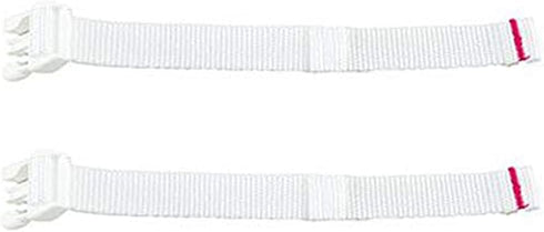 Replacement Parts for Baby Swing - Fisher-Price Revolve Baby Swing FBL70 ~ Set of 2 White Replacement Waist Strap with Male Part of Buckle...