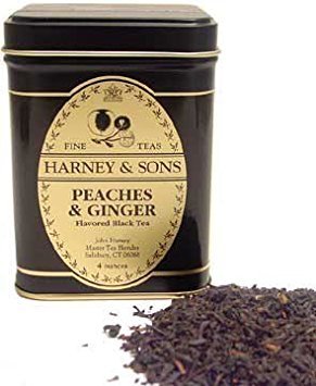 Peaches & Ginger, Loose tea in 4 Ounce tin...