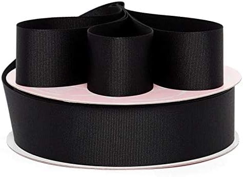 Paper Mart Black Grosgrain Ribbon, ? Inch Width, Large 100 Yard Roll of Black Ribbon for Gift Wrapping...