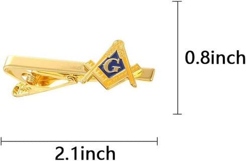 Gudeke Masonic Compasses Freemason Mason Pin and Cuff links and Tie Clip Set...