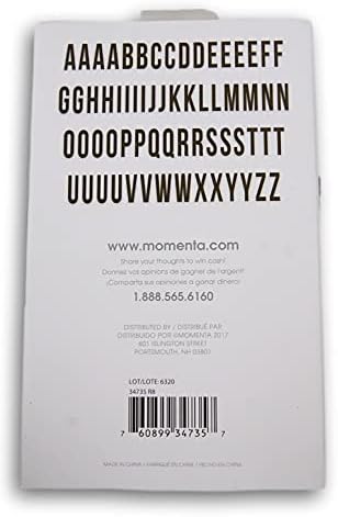 Momenta Cardstock Alphabet Stickers - Large Black Adhesive Letter Stickers for Posters, Bulletin Board, Presentation Charts - 4 Inches - 64 Count...