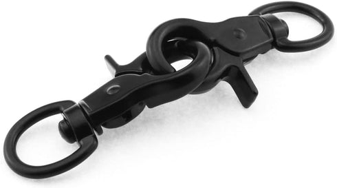2pcs Snap Hook Zinc Alloy 60mm Black Key Chain Door Lock Pets Cage Hook Belt Clip for Any Suitable Cage, Dog Traction Rope...